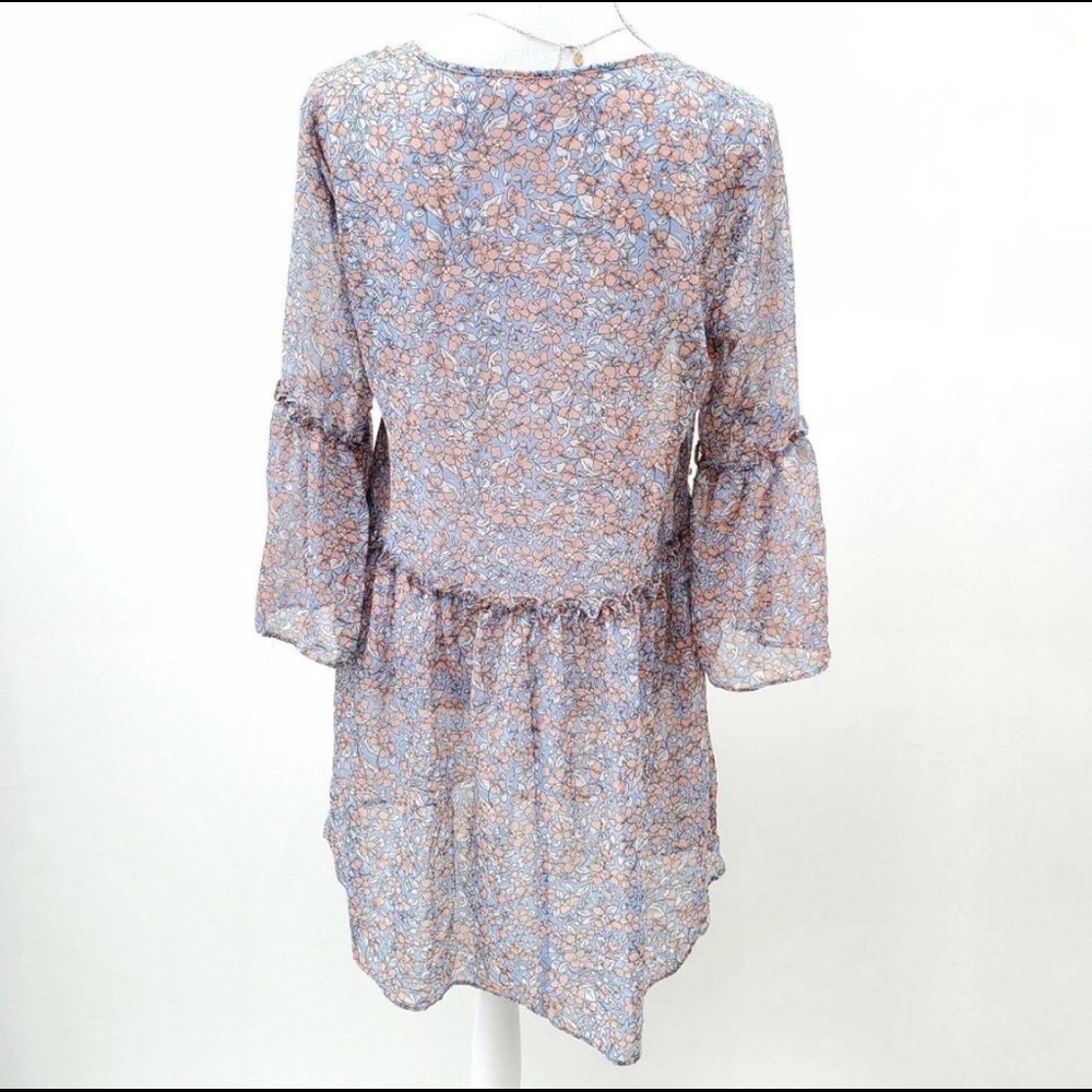 BCBGeneration Tunic Floral Blouse Ruffle Small - Picture 2 of 7